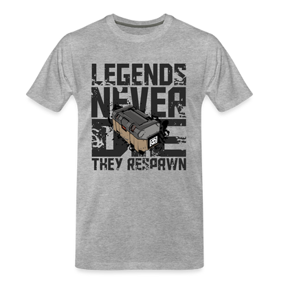 GU 'Legends Never Die' Men’s Premium Organic T-Shirt - heather gray