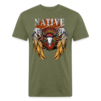 Native Fitted T-Shirt - heather military green