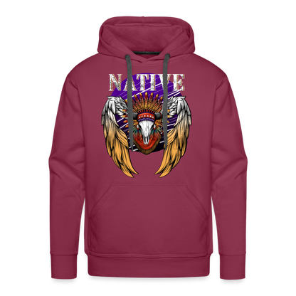Native Premium Hoodie - burgundy