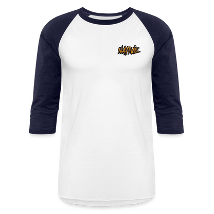 Native Baseball T-Shirt - white/navy