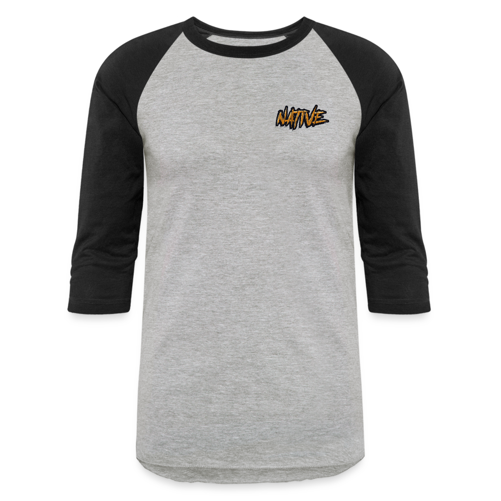Native Baseball T-Shirt - heather gray/black