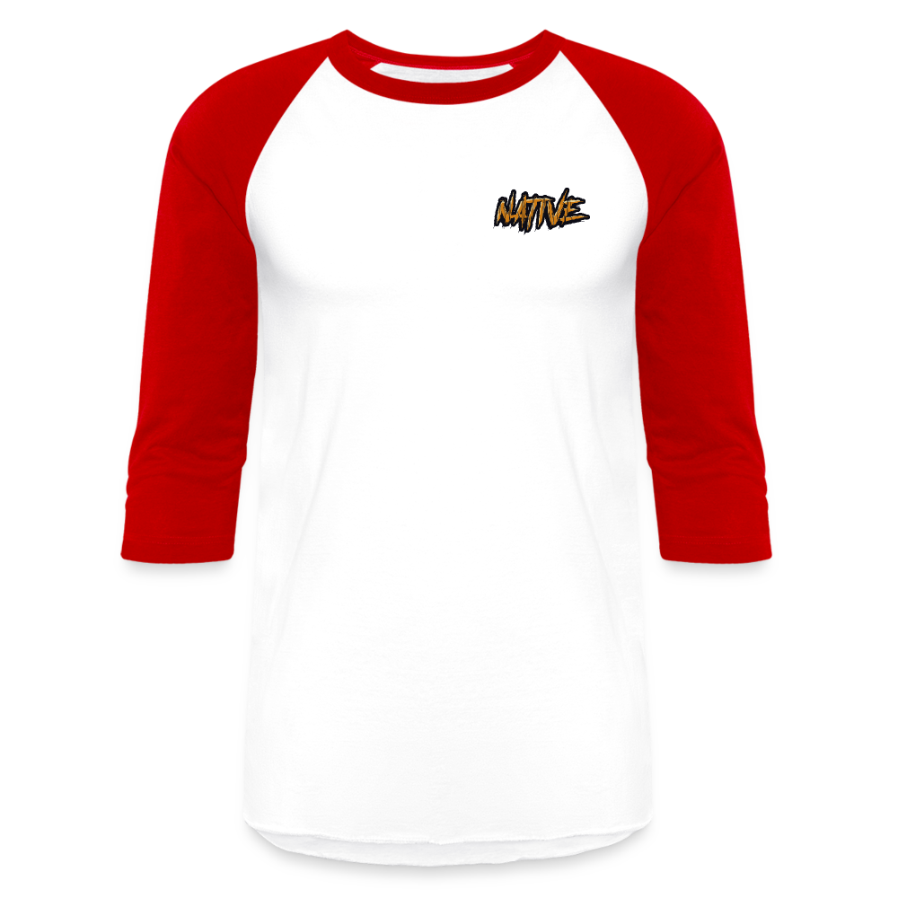 Native Baseball T-Shirt - white/red