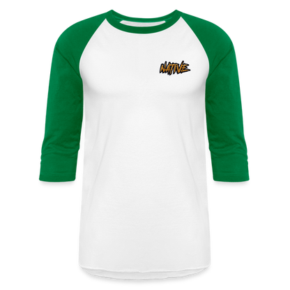 Native Baseball T-Shirt - white/kelly green