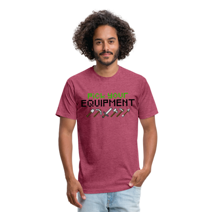 GU 'Pick Your Equipment'  Fitted T-Shirt - heather burgundy