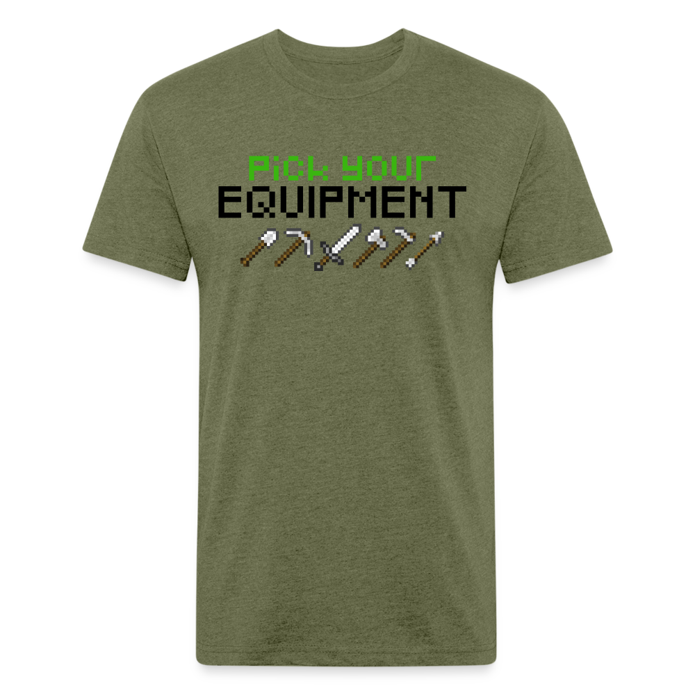 GU 'Pick Your Equipment'  Fitted T-Shirt - heather military green