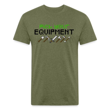 GU 'Pick Your Equipment'  Fitted T-Shirt - heather military green
