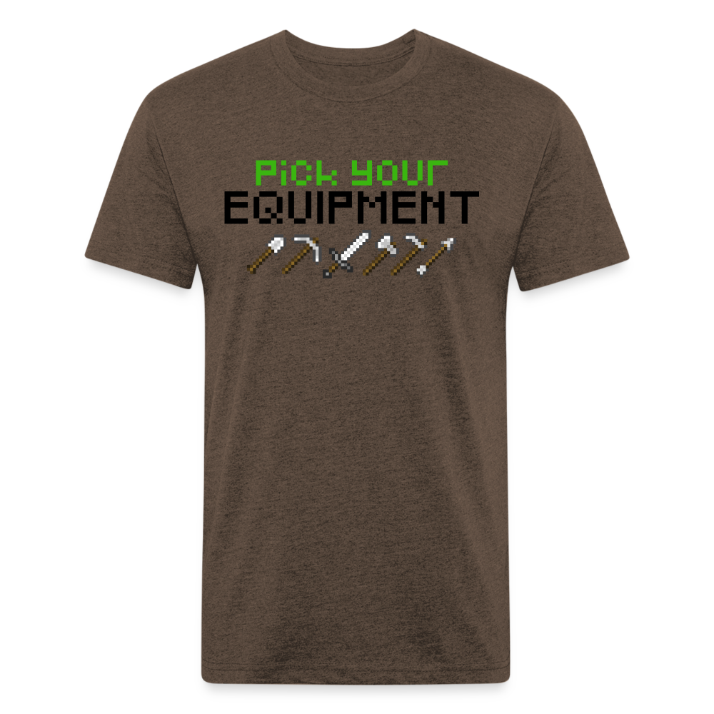 GU 'Pick Your Equipment'  Fitted T-Shirt - heather espresso