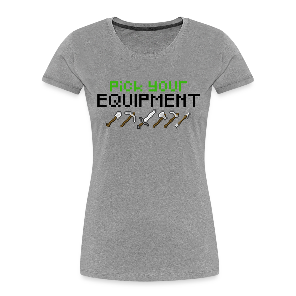 GU 'Pick Your Equipment'  Women’s Premium Organic T-Shirt - heather gray