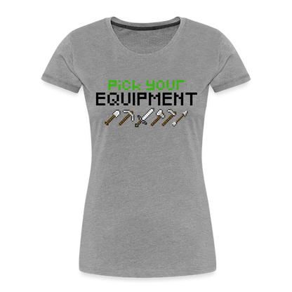 GU 'Pick Your Equipment'  Women’s Premium Organic T-Shirt - heather gray