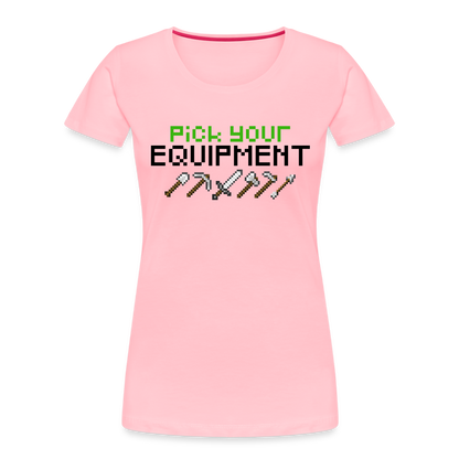 GU 'Pick Your Equipment'  Women’s Premium Organic T-Shirt - pink