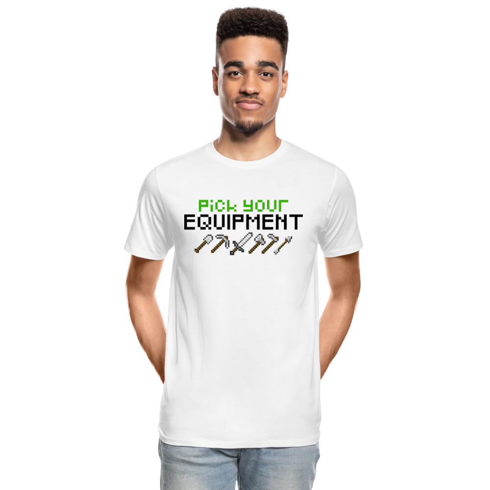 GU 'Pick Your Equipment'  Men’s Premium Organic T-Shirt - white