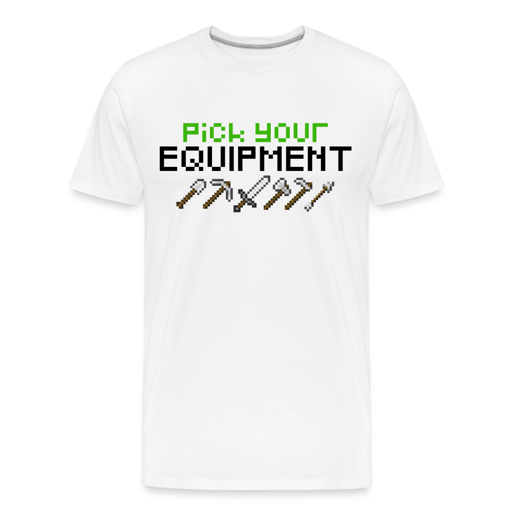 GU 'Pick Your Equipment'  Men’s Premium Organic T-Shirt - white