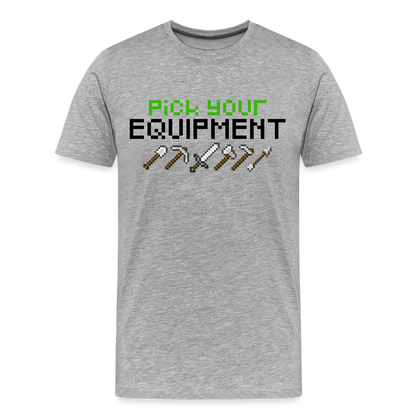 GU 'Pick Your Equipment'  Men’s Premium Organic T-Shirt - heather gray