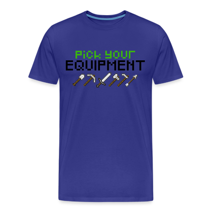 GU 'Pick Your Equipment'  Men’s Premium Organic T-Shirt - royal blue