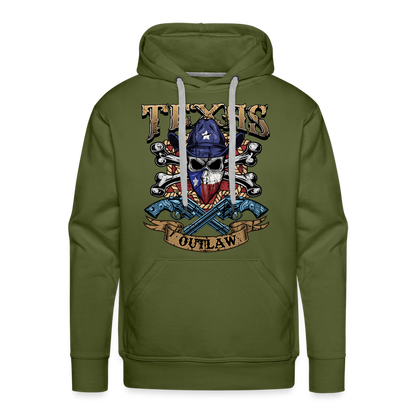 Texas Outlaw Men’s Premium Hoodie - olive green