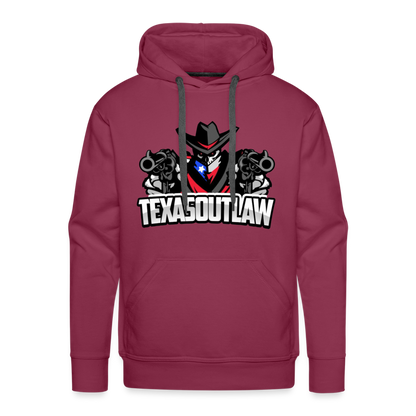 Texas Outlaw Men’s Premium Hoodie - burgundy