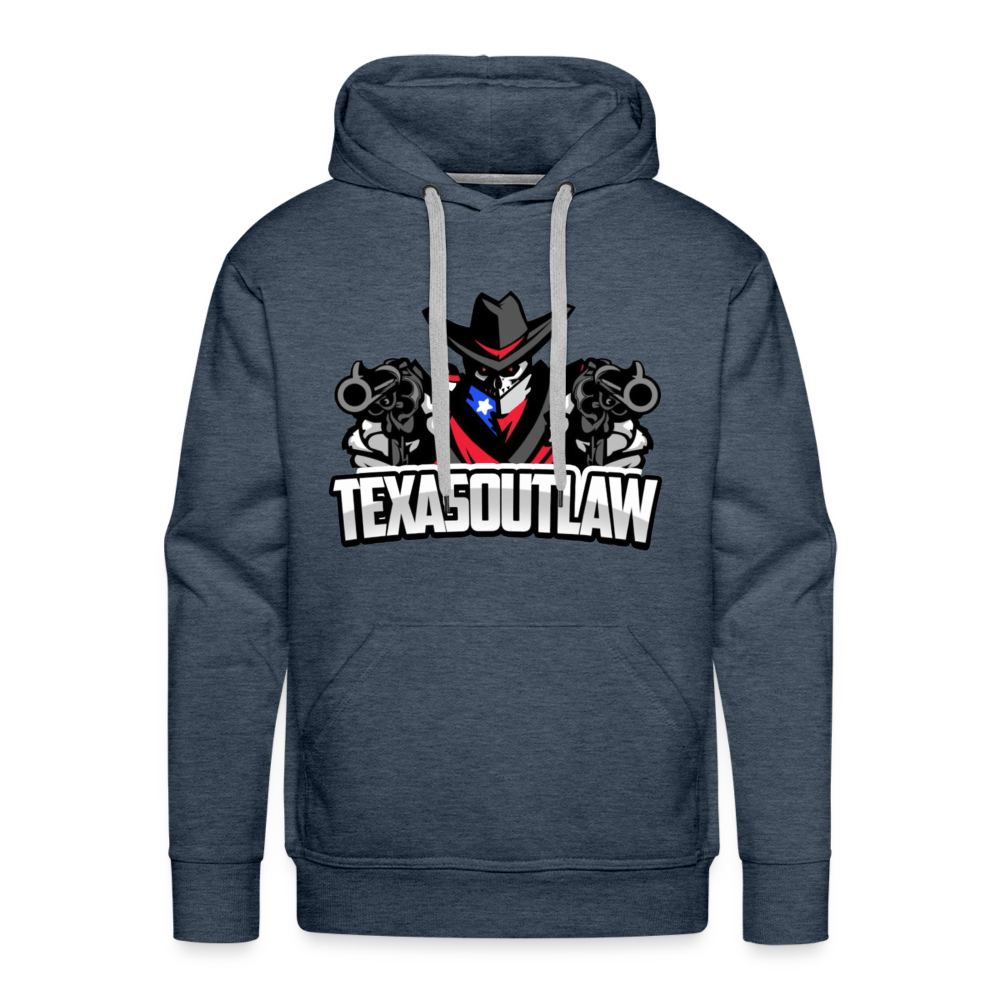 Texas Outlaw Men’s Premium Hoodie - heather denim