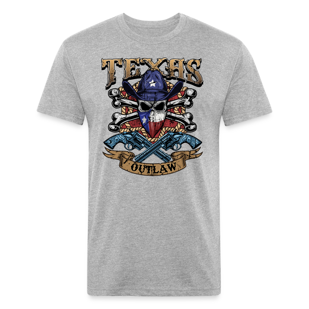 Texas Outlaw Fitted T-Shirt - heather gray