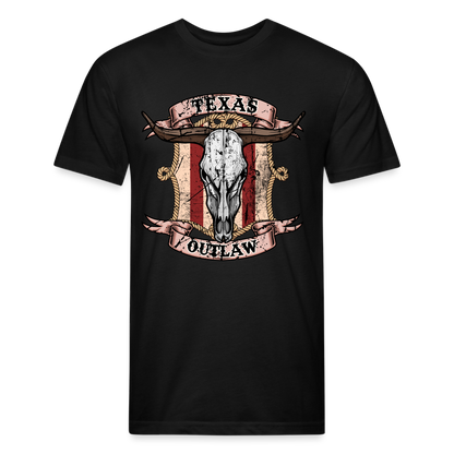 Texas Outlaw Fitted T-Shirt - black