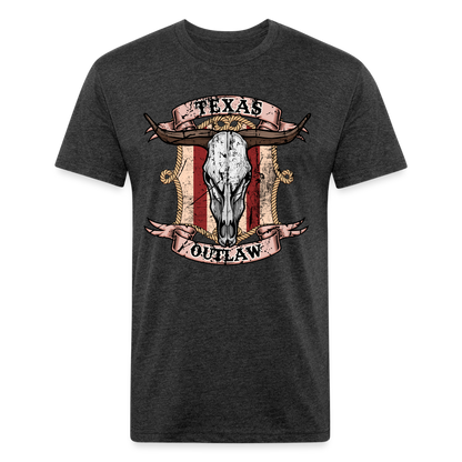 Texas Outlaw Fitted T-Shirt - heather black