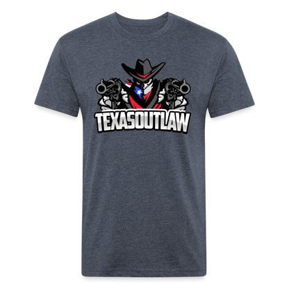 Texas Outlaw Fitted T-Shirt - heather navy