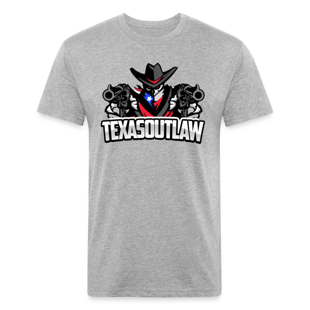 Texas Outlaw Fitted T-Shirt - heather gray