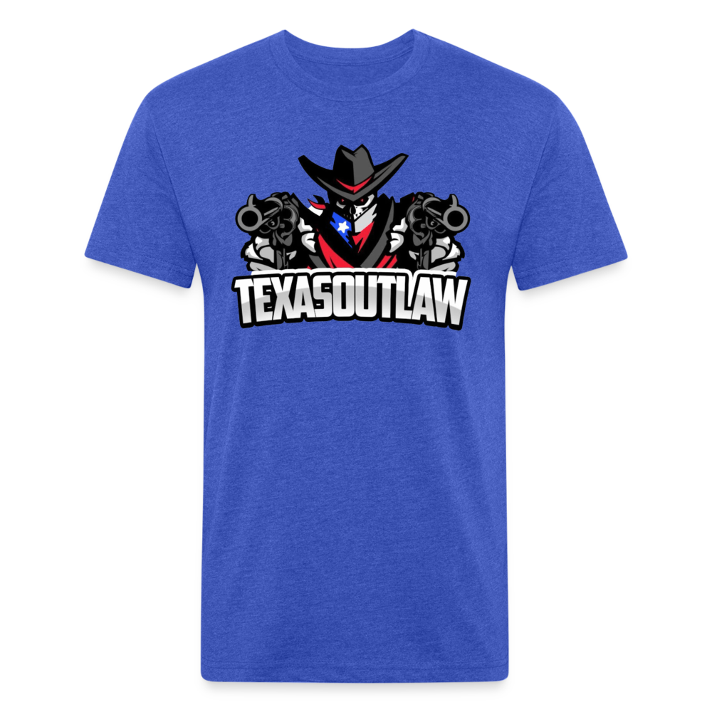 Texas Outlaw Fitted T-Shirt - heather royal
