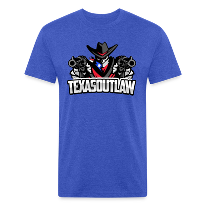 Texas Outlaw Fitted T-Shirt - heather royal