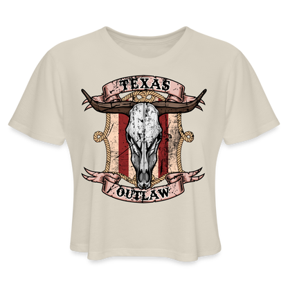 Texas Outlaw Women's Cropped T-Shirt - dust