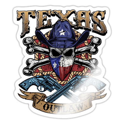 Texas Outlaw Sticker - white glossy