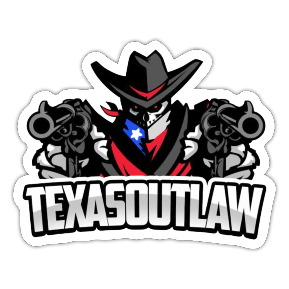 Texas Outlaw Sticker - white matte