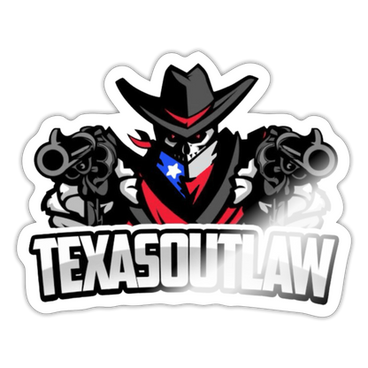 Texas Outlaw Sticker - white glossy