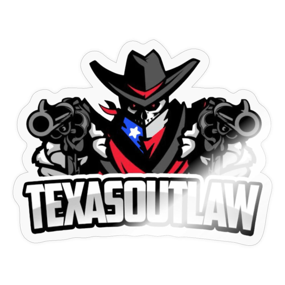 Texas Outlaw Sticker - transparent glossy