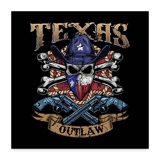 Texas Outlaw Poster 24x24 - white