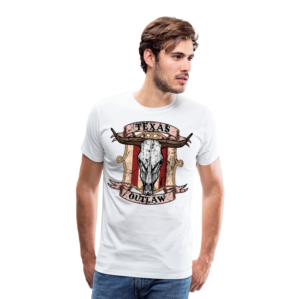 Texas Outlaw Men's Premium T-Shirt - white