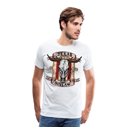 Texas Outlaw Men's Premium T-Shirt - white