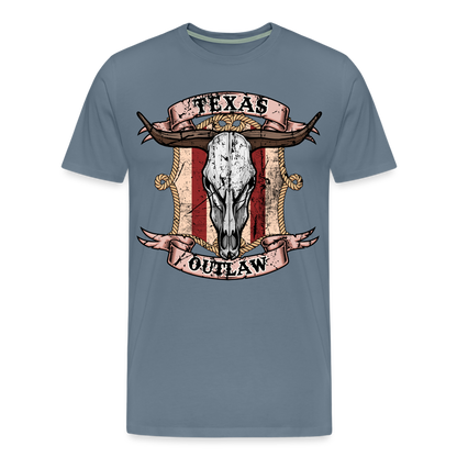 Texas Outlaw Men's Premium T-Shirt - steel blue