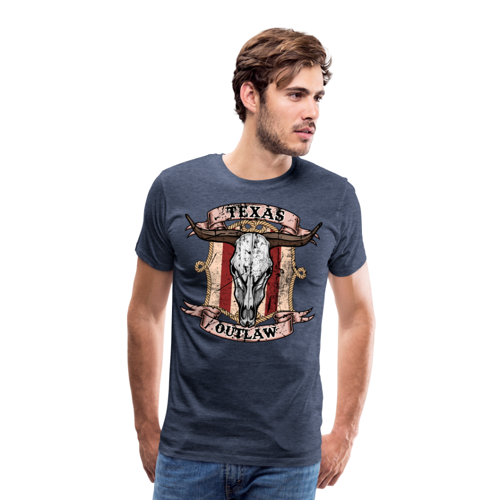 Texas Outlaw Men's Premium T-Shirt - heather blue
