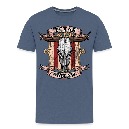 Texas Outlaw Men's Premium T-Shirt - heather blue