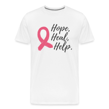 Men's Premium T-Shirt GU 'Hope Heal Help' Premium T-Shirt - white