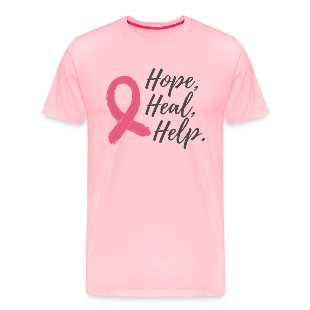 Men's Premium T-Shirt GU 'Hope Heal Help' Premium T-Shirt - pink