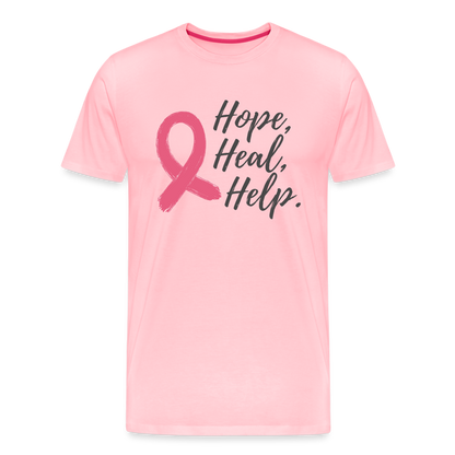 Men's Premium T-Shirt GU 'Hope Heal Help' Premium T-Shirt - pink