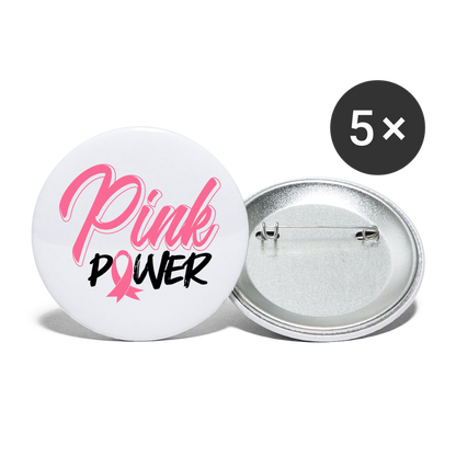 GU 'Pink Power' Small Buttons - white
