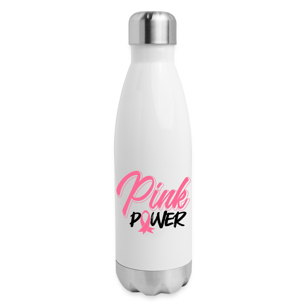 GU 'Pink Power' Insulated Stainless Steel Water Bottle - white