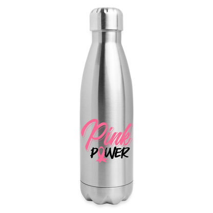GU 'Pink Power' Insulated Stainless Steel Water Bottle - silver