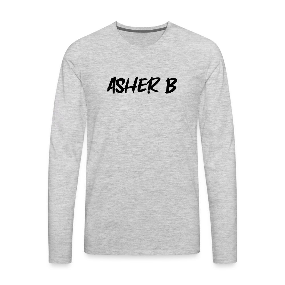 Asher B Men's Premium Long Sleeve T-Shirt - heather gray