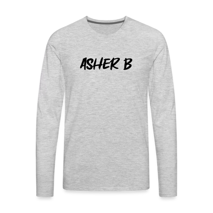 Asher B Men's Premium Long Sleeve T-Shirt - heather gray