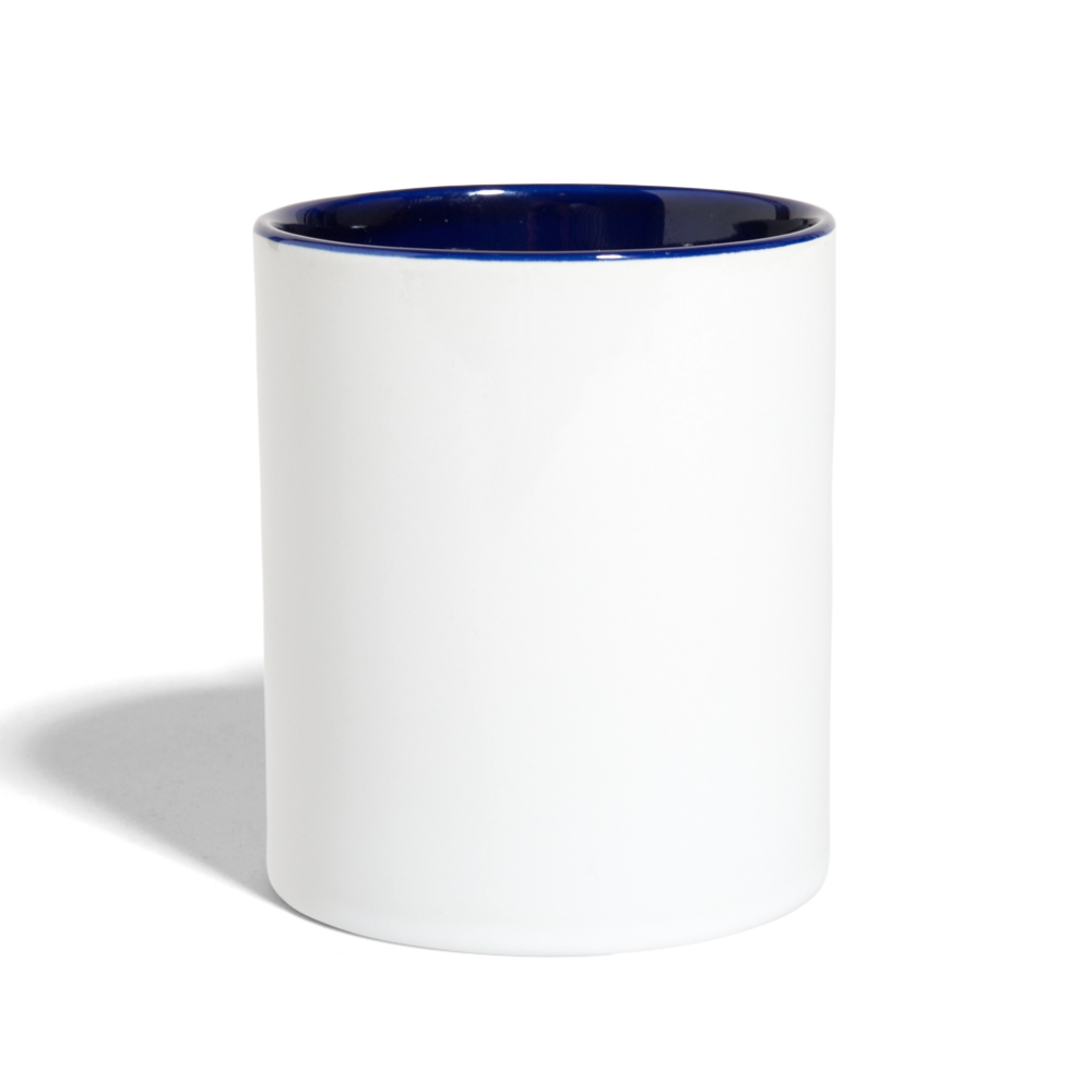 Asher B Contrast Coffee Mug - white/cobalt blue