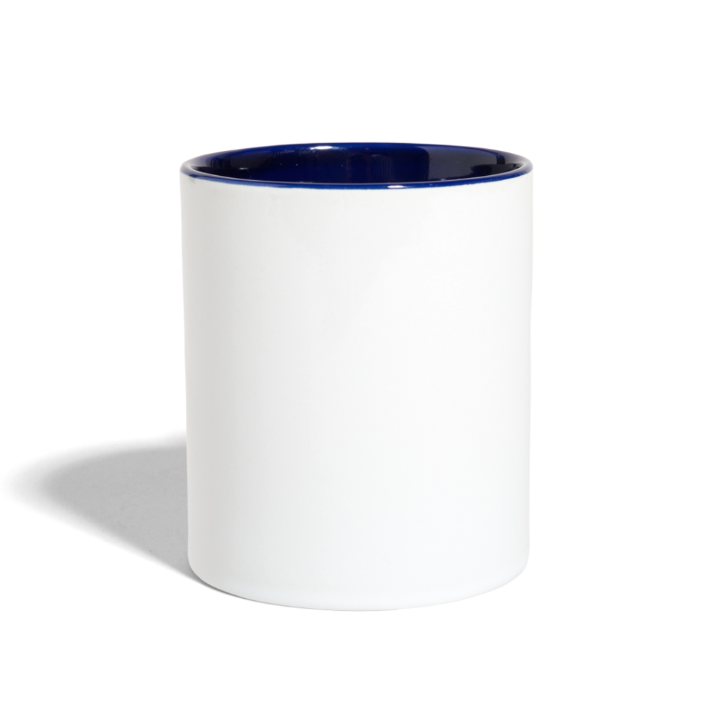 Asher B Contrast Coffee Mug - white/cobalt blue