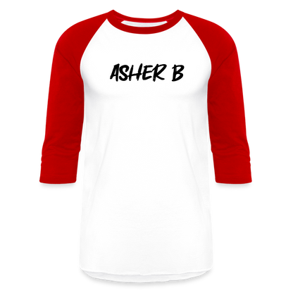 Asher B Baseball T-Shirt - white/red